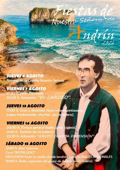 Andrín celebra sus fiestas patronales con parrilla, música y actividades para todos