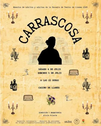La Escuela de Teatro de Llanes estrena la comedia "Carrascosa"