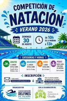 Ocaña celebra su competición de natación de verano el 30 de agosto