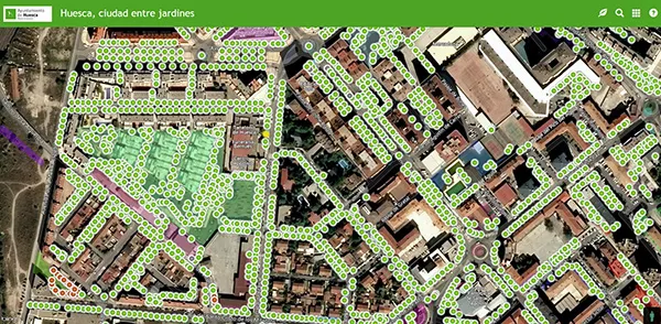 Huesca lanza Arbomap Ciudadano para consultar y reportar incidencias sobre zonas verdes y arbolado