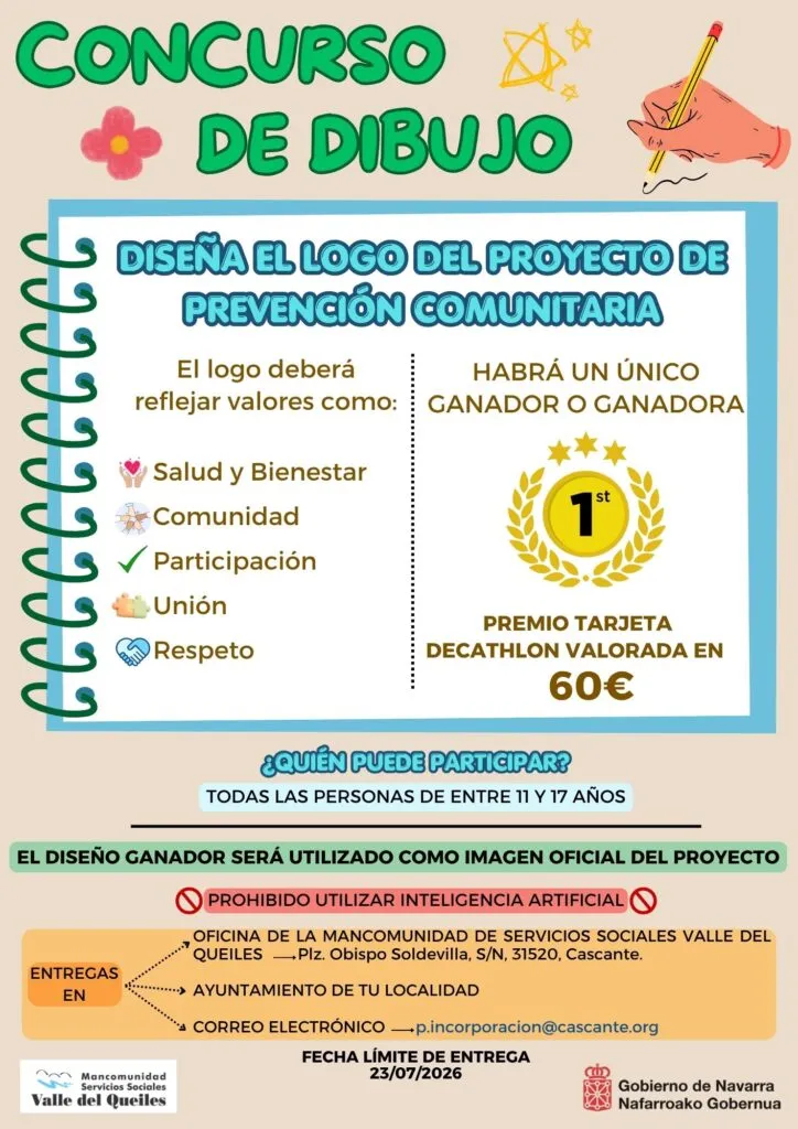 Murchante lanza un concurso de dibujo para fomentar la prevención comunitaria