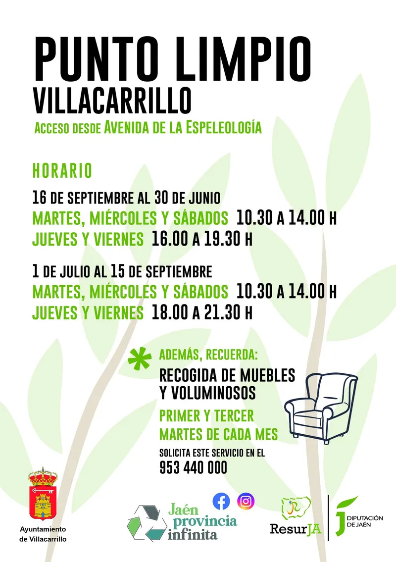 Villacarrillo amplía el horario del Punto Limpio para facilitar la gestión de residuos
