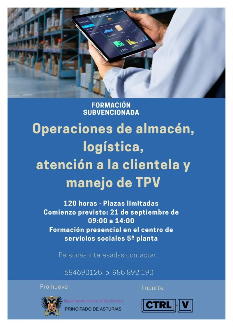 Villaviciosa ofrece formación gratuita en logística y atención al cliente