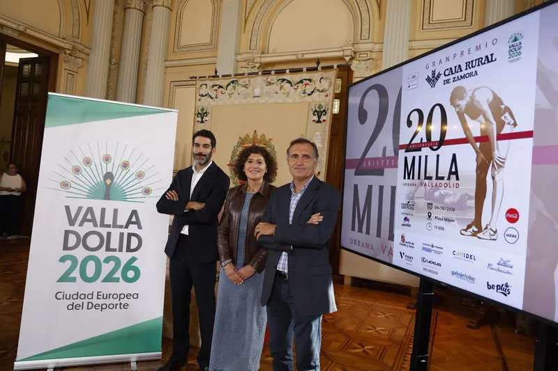 La Milla Urbana de Valladolid celebra su 20 aniversario en la Plaza Mayor con Mohamed Attaoui