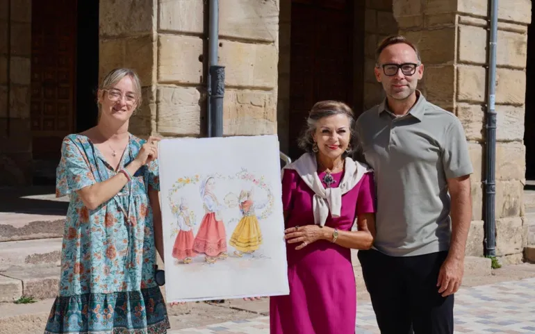 Alicia Cañas ilustra el Día de Campoo con "Las tres Gracias Campurrianas"