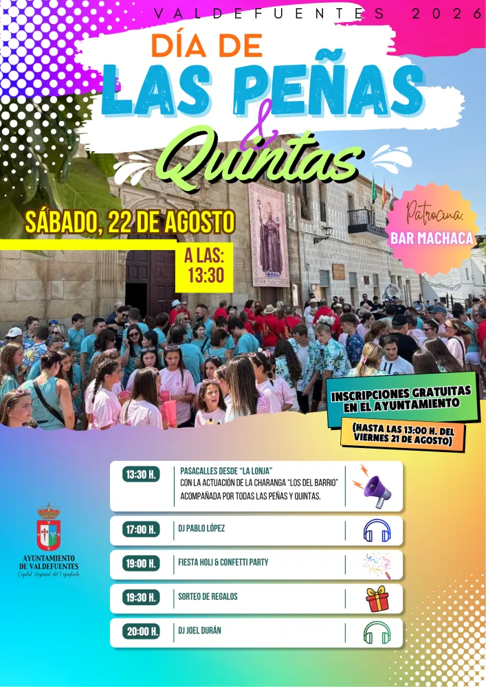 Valdefuentes celebra el Día de las Peñas y Quintas el 21 de julio