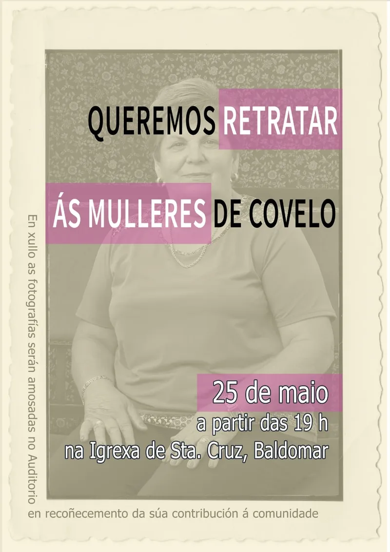 Covelo busca retratar a sus mujeres en un proyecto fotográfico especial