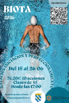 Biota organiza un curso intensivo de natación para iniciación y perfeccionamiento en junio