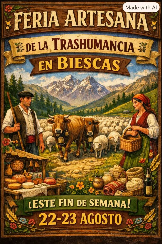 Biescas celebra la Feria Artesana de la Trashumancia este fin de semana