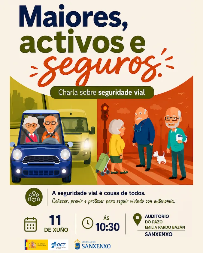 Sanxenxo organiza una charla de la DGT sobre seguridad vial para mayores