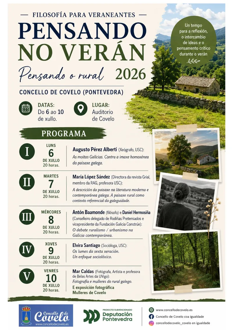 Covelo celebra la segunda edición de 'Filosofía para Veraneantes' centrada en el futuro del rural