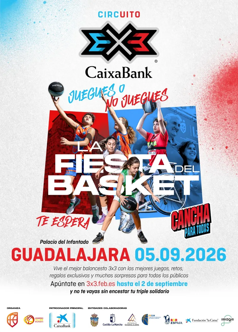 Guadalajara abre inscripciones para el torneo de baloncesto 3x3 CaixaBank