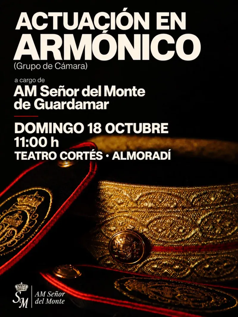 La AM Señor del Monte de Guardamar ofrecerá un concierto gratuito en el Teatro Cortés