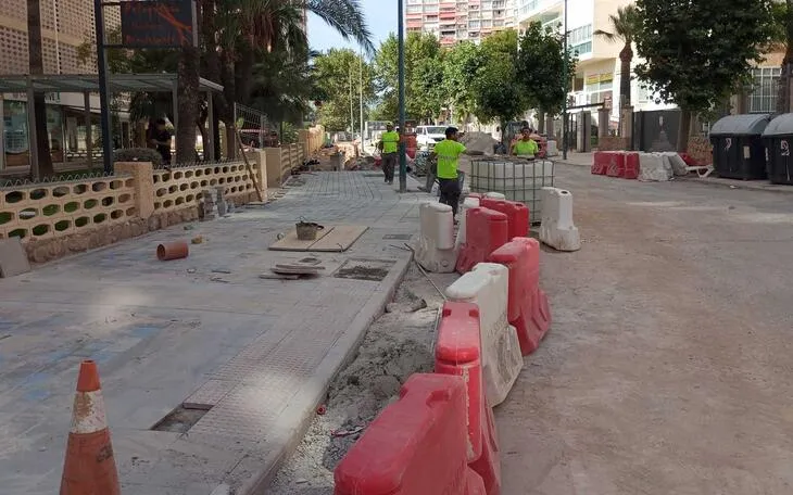 Benidorm retoma las obras de la avenida Montecarlo para renovar sus infraestructuras