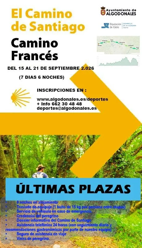 Algodonales abre inscripciones para el Camino de Santiago en septiembre