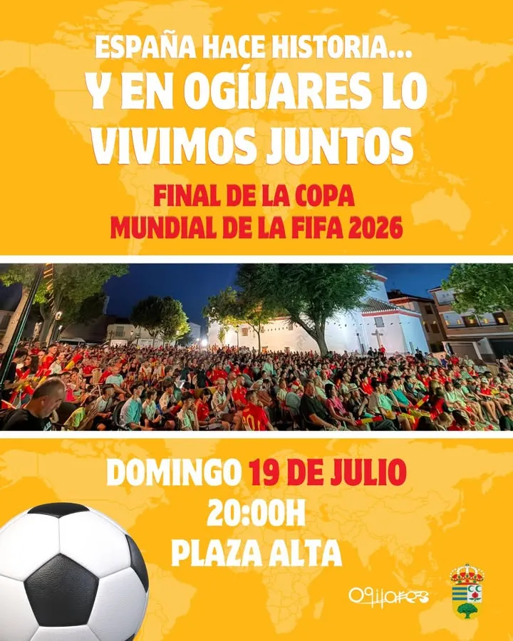 Ogíjares celebra la final del Mundial 2026 en la Plaza Alta