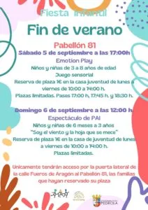 Pedrola celebra el fin del verano con dos jornadas de fiesta infantil