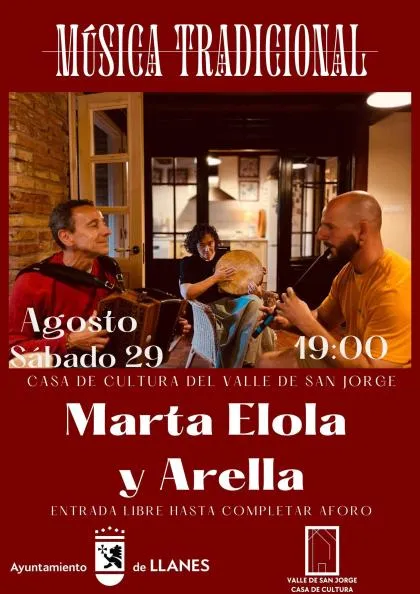 Concierto de música tradicional asturiana en Nueva de Llanes con Marta Elola y Arella