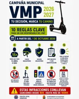 Esquivias lanza campaña informativa sobre la regulación de patinetes eléctricos