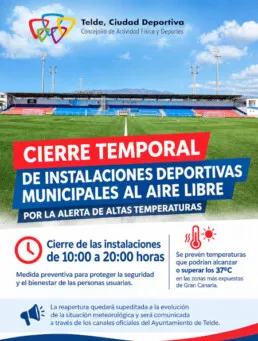 Telde restringe el uso de instalaciones deportivas exteriores por ola de calor