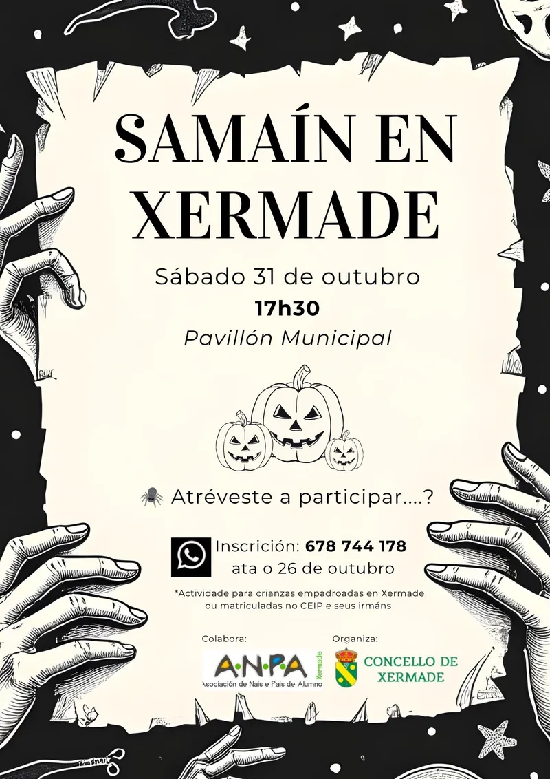 Xermade organiza una tarde de terror y diversión para celebrar el Samaín