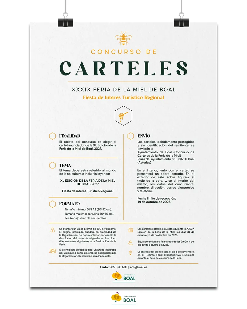 Boal convoca concurso de carteles para la Feria de la Miel 2027