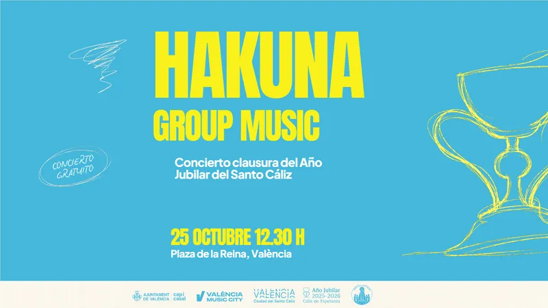 València cierra el Año Jubilar del Santo Cáliz con un concierto gratuito de Hakuna