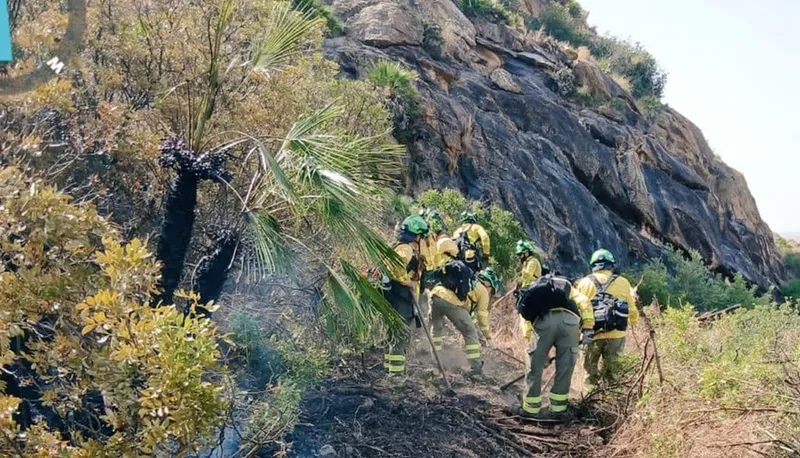 El incendio de Los Gallardos (Almería) se estabiliza con escasa actividad y 40 especialistas en tareas de liquidación