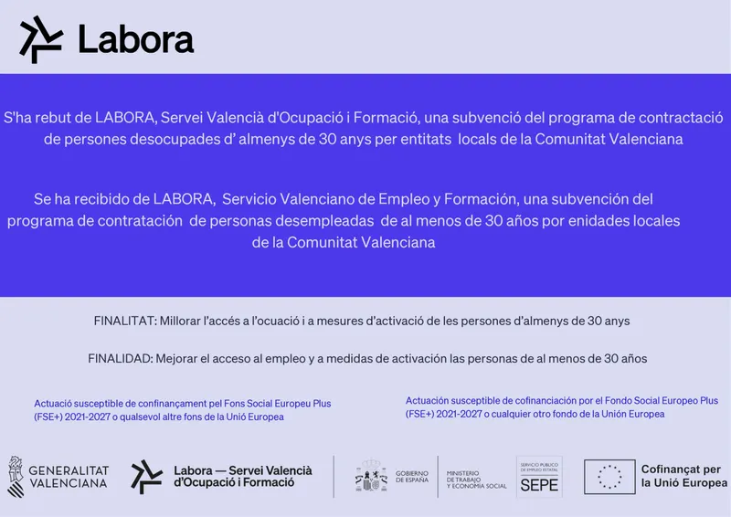 Murla recibe 40.000 euros para contratar a dos desempleados mayores de 30 años