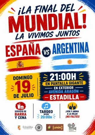 Estadilla acoge la final del Mundial de Fútbol en pantalla gigante al aire libre