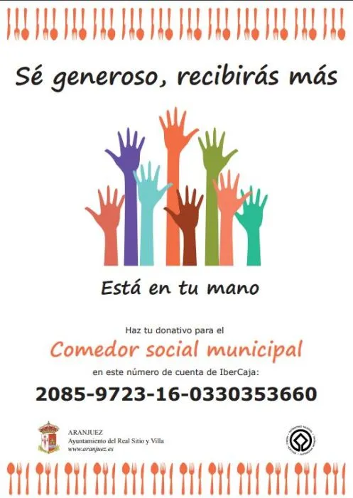 El Comedor Social de Aranjuez solicita donativos para continuar su labor