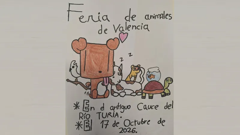 El dibujo de un colegio valenciano será la imagen de la Feria de los Animales