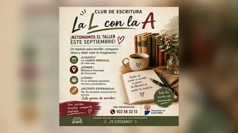 Club de escritura 'La L con la A' inicia sus actividades en la Biblioteca Municipal