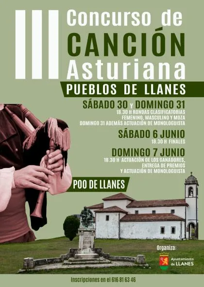 Poo de Llanes celebra el III Concurso de Canción Asturiana con rondas y finales en junio