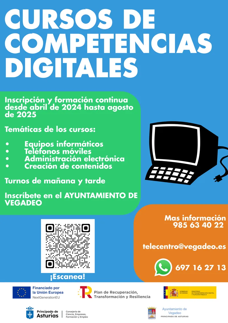 Vegadeo impulsa la alfabetización digital con cursos gratuitos en el CDTL