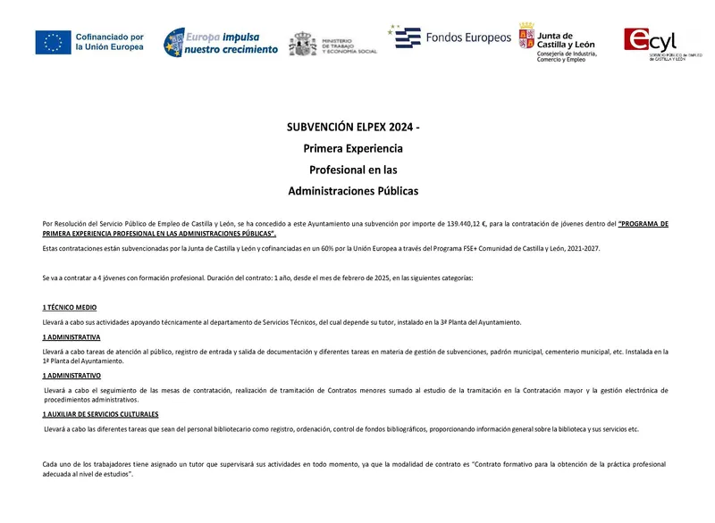 Aguilar de Campoo abre el plazo para solicitar las becas Elpex 2024