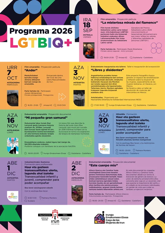 Irun impulsa la visibilidad LGTBIQ+ con proyecciones, talleres y exposiciones hasta fin de año