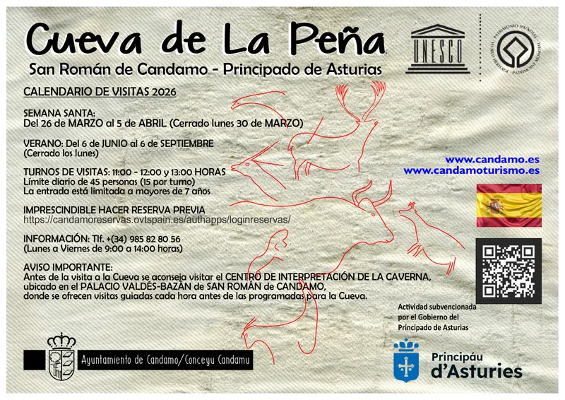 La Cueva de la Peña en Candamo abre sus puertas este verano con visitas guiadas y reserva previa
