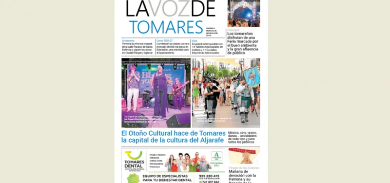 El periódico 'La Voz de Tomares' presenta su edición de septiembre-octubre con la cultura y educación como ejes