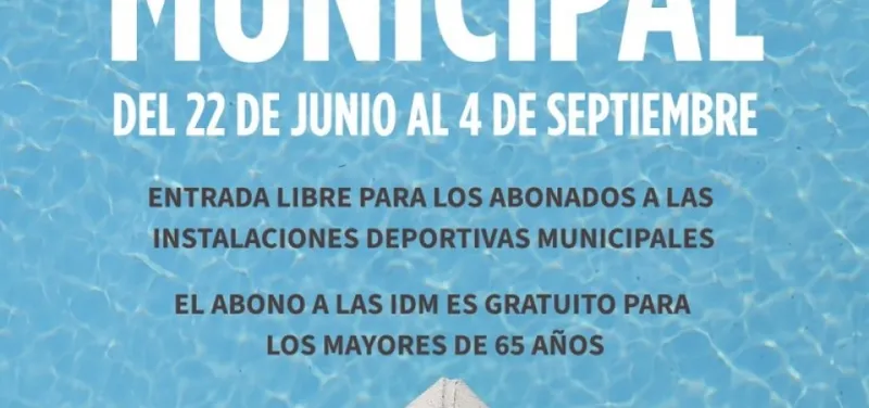 La piscina municipal de Tomares abre sus puertas el 22 de junio