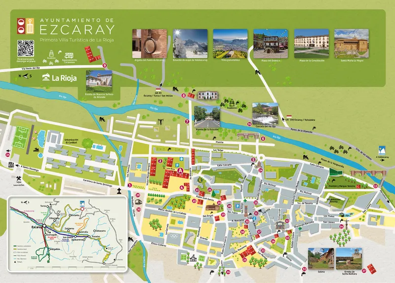 Ezcaray despliega su riqueza histórica y arquitectónica en un plano turístico detallado