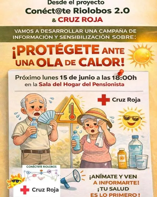 Riolobos celebra una charla informativa sobre cómo protegerse de las olas de calor