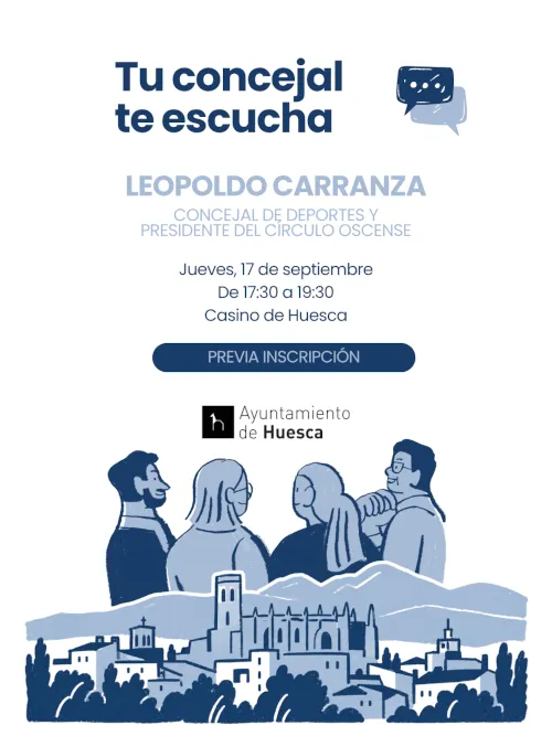 El concejal de Deportes de Huesca abre el programa 'Tu concejal te escucha'