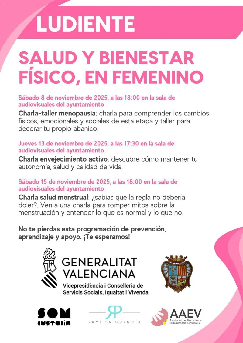 Ludiente impulsa la salud femenina con charlas y talleres subvencionados