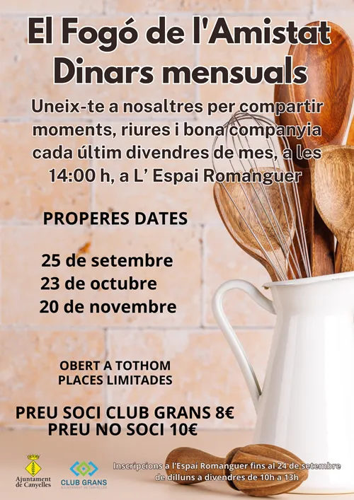 El Club Grans de Canyelles retoma sus encuentros mensuales con 'El Fogó de l'Amistat'