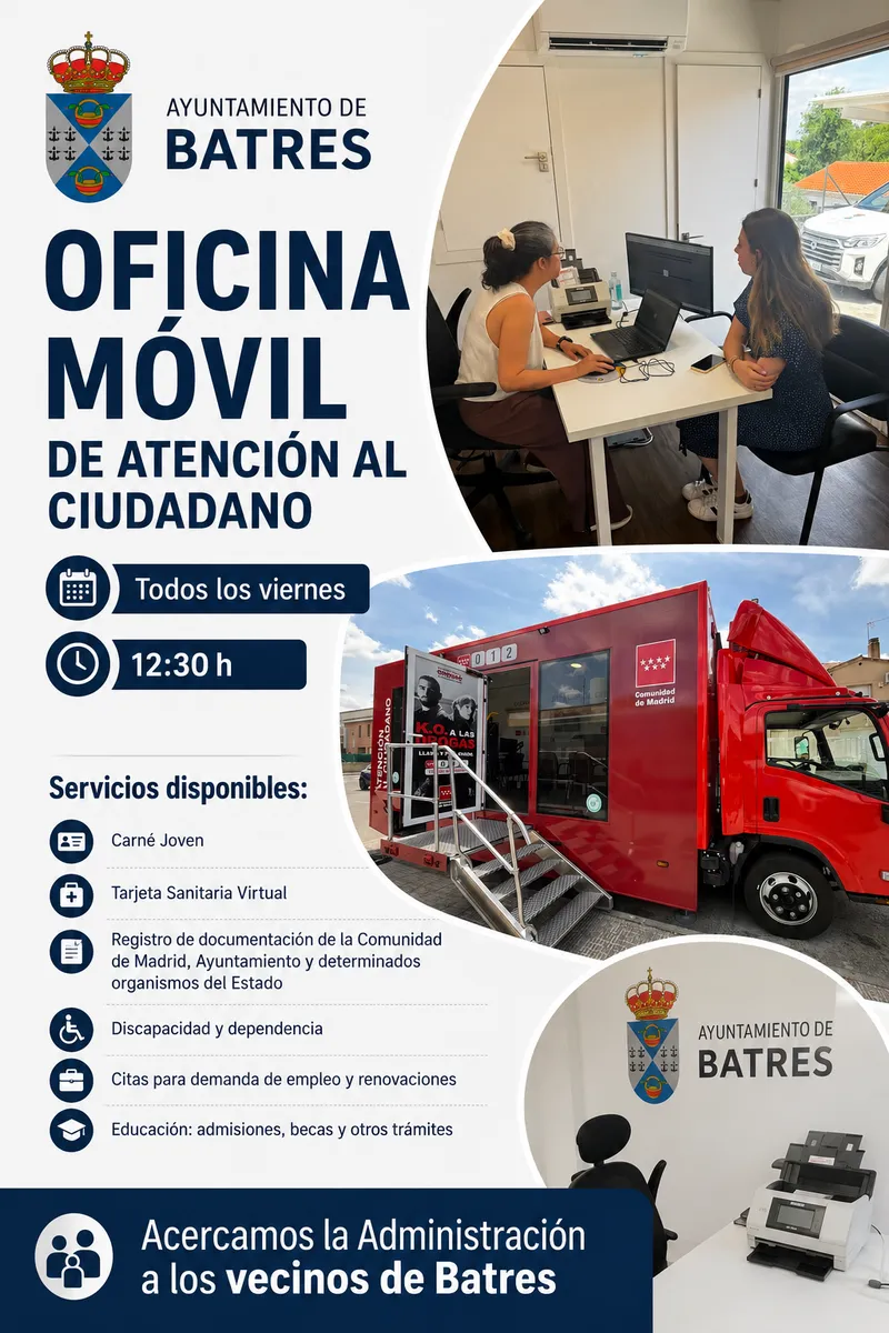 La Oficina Móvil de Atención al Ciudadano amplía sus servicios en Batres