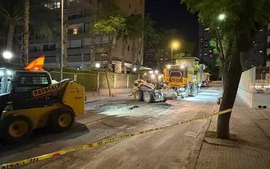 Benidorm inicia obras de asfaltado para mejorar la seguridad vial en varias calles