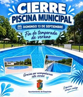 La piscina municipal de Esquivias cierra sus puertas el 13 de septiembre