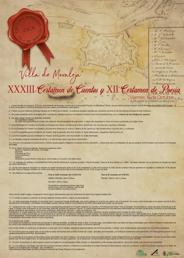 Moraleja abre el plazo para el XXXIII Certamen de Cuentos y XII de Poesía "Villa de Moraleja"