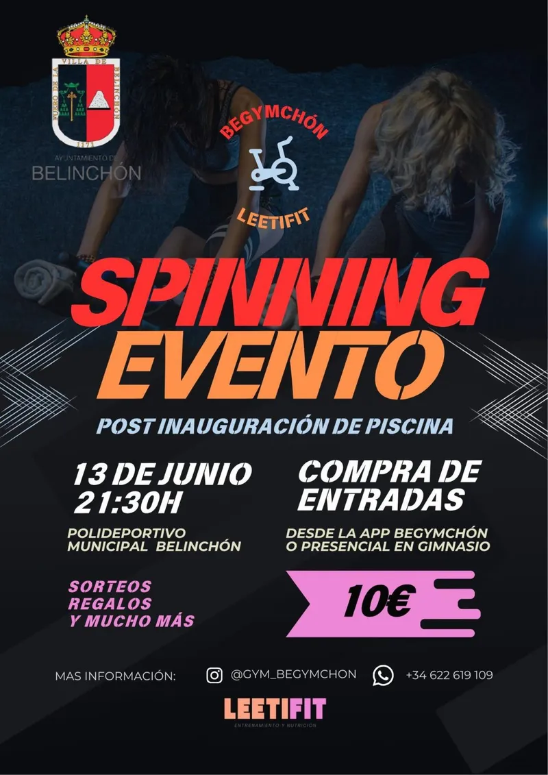 Belinchón celebra una sesión especial de Spinning al aire libre